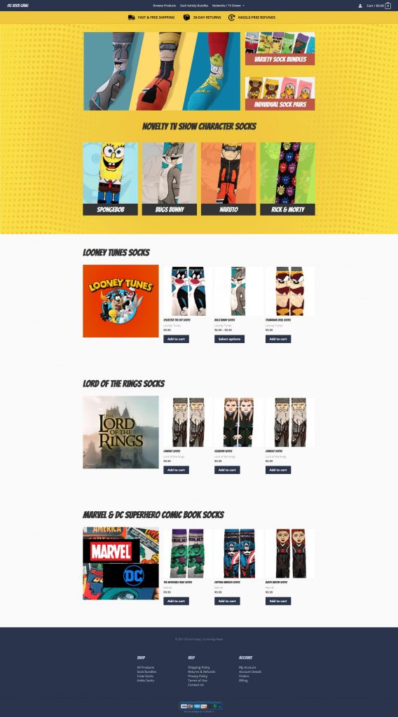 Ecommerce Web Design – OG Sock Gang