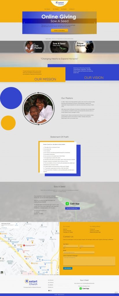 Church Web Design – Restart Church